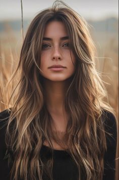 Long Haircut Textured Layers, Long Layers And Angles Haircuts, Layered Long Hairstyles Straight, Light Brunette Curtain Bangs, Super Long Hair With Curtain Bangs, Choppy Long Layered Haircuts Face Framing Medium, Women’s Long Layered Haircut, Brunette Model Aesthetic, Long Hair With Layers Fine Hair