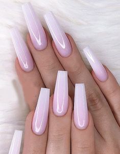 Spring Break Nails Acrylic, Pink Coffin Nails, Spring Break Nails, Pink Coffin, Milky Pink, Coffin Nails Matte, Nails Acrylic Short, Broken Nails, Coffin Shape Nails