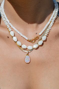 This white mother of pearl pikake shell necklace evokes visions of Hawaii's flower leis and reflect Hawaii's natural abundance. This unique beauty is ready for you and your tropical escape. ✦ DETAILS ✦ ✧ Name: Mau loa (maow LOah) - always and forever. ✧ White Mother of Pearl beads. ✧ 14kt Gold Filled clasp and beads. ✧ All Ke Aloha Jewelry pieces come packaged thoughtfully, beautifully, and ready for gift giving. ✧ Unless otherwise noted in the listing description, all pieces are sold individual Luxury Mother Of Pearl Fine Jewelry Necklace, Affordable Adjustable Mother Of Pearl Shell Necklace, Luxury Artisan Necklace With Mother Of Pearl, Luxury White Shell Necklace With Pearl Charm, Luxury Handmade Mother Of Pearl Shell Necklace, Luxury Mother Of Pearl Necklace For Anniversary, Luxury Unique Mother Of Pearl Necklaces, Spiritual White Shell Necklace, Spiritual White Mother Of Pearl Jewelry