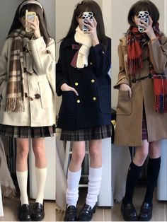 Cute Casual Outfits Japanese, Japanese Date Outfit, Winter Ootd Aesthetic, Winter Shojo Outfits, Japanese Outfits Winter, French Coat Outfits, Coquette School Uniform, Mt Fuji Outfit