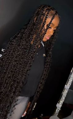 Club Outfits For Women Winter Jeans, Braids Hairstyles For Light Skins, Large Twist Hairstyles, Senegalese Twist Goddess Braids, Large Boho Passion Twists, Medium Boho Passion Twists, Cute Hairstyles For Black Women Braids, Bohemian Passion Twist With Color, Medium Size Passion Twists