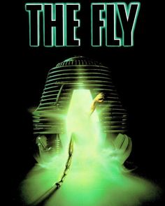 the fly movie poster with an image of a person standing in front of a large object