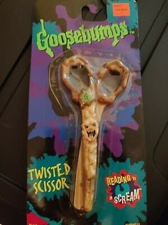 a pair of scissors in the packaging for goosepump's twisted sissor