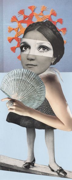 an image of a woman holding a fan