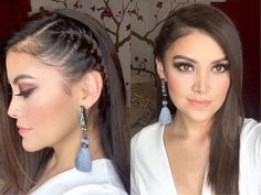 Side Hairstyles, Fishtail Braid, Braids Hairstyles, Hair Dos, Trendy Hairstyles, Braid Styles, Prom Hair, Dark Hair, Hair Goals