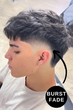 Cut For Boys, Boys Haircut Mullet Fade, Mid Fade Long Hair, Tapered Fade Mullet Men, Low Fade Mullet Haircut Mens, Burst Fade Textured Fringe, Fo Hawk For Boys, Different Fades For Men, Spikes Hairstyle Men