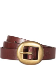 From Frye&#x2C; this belt features:LeatherFastening buckleApprox. 0.78" WS: approx. 31" LM: approx. 34" LL: approx. 37" LXL: approx. 40" LWipe cleanImported. Casual Belt, Brown Belt, Gianni Bini, Narnia, Dillard's, Fashion Killa, Leather Accessories, Leather Belt, Belts