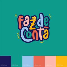 the word faze conta in different colors on a green background with an orange and blue