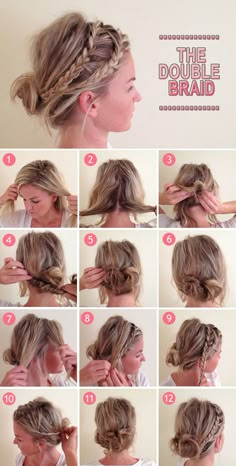 A Little Slice Of: Double Braid, casual hair #hair #howto #braid #updo