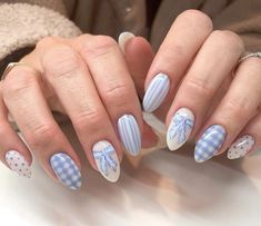 Dainty Nails, Light Blue Nails, Spring Acrylic Nails, Summery Nails, Homecoming Nails, Manicure Y Pedicure, Dream Nails