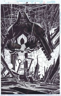 a black and white drawing of a birdhouse in the middle of a tree filled with branches