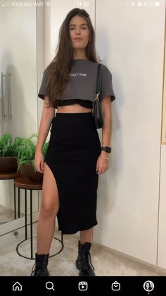 Galaxy Skirt Outfit, Watching Concert Outfit Ideas, Long Skirt Club Outfit, Mini Skirts Outfits Summer, Lucy Hale Outfits, Genderqueer Fashion, Midi Outfits, Ny Outfits, Booties Outfit