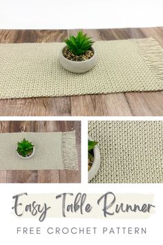 the easy table runner is great for any room in your home, and can be used as a planter or placemat