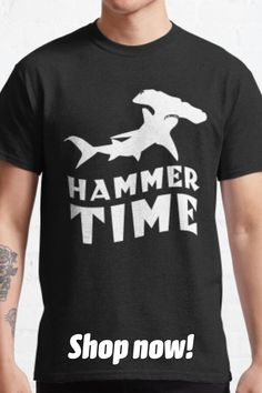 Unisex T-Shirt | Graphic design and funny text quote for hammerhead shark lovers.
#findyourthing #redbubble #hammertime #hammerheads #sharklover #scubadiving Hammer Heads