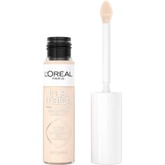 L'Oreal Paris True Match Radiant Serum Concealer with Hyaluronic Acid - 0.33 fl oz shade C1 True Match Loreal, Loreal Concealer, Corrector For Dark Circles, Loreal Paris True Match, Serum Concealer, Tarte Shape Tape Concealer, Maybelline Instant Age Rewind, Waterproof Concealer, Shape Tape Concealer