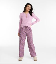 Women's Cozy PJ Set, Print | Pajamas & Nightgowns at L.L.Bean Petite Pajamas, Women's Sleepwear, Women's Pajamas, Womens Pyjama Sets, Print Pajamas, Nightgowns, Pajama Sets, Pj Sets, Knit Cotton