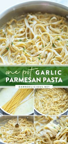 ONE POT GARLIC PARMESAN PASTA How To Cook Pasta In Sauce, One Pot Lemon Garlic Parmesan Pasta, Cook Pasta In Sauce One Pot, Easy Dinner Recipes For Two Pasta, Pasta Recipes With Fettuccine Noodles, One Pot Garlic Pasta, Light Garlic Sauce For Pasta, Pasta Recipes Garlic Parmesan, Pasta With Light Cream Sauce