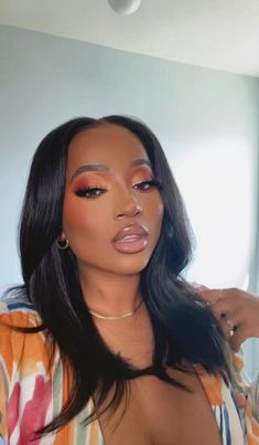 Orange Makeup, Makeup For Black Skin, Brown Skin Makeup, Eyes Drawing, Fall Makeup Looks, Creative Makeup Looks, Glamour Makeup, Dark Skin Makeup, Makeup Obsession