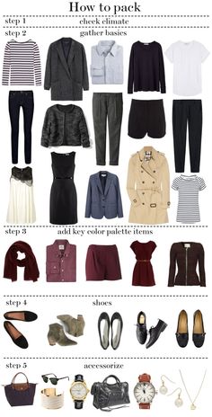 how to pack Pack For Travel, Travel Capsule, Travel Capsule Wardrobe, Clothes And Shoes, Travel Wardrobe, Packing Tips For Travel, Wardrobe Basics, Packing Light, Travel Light