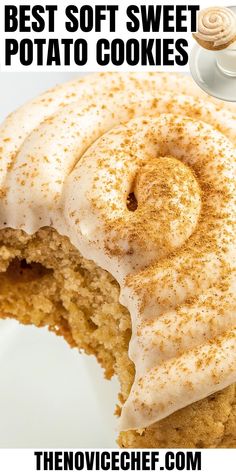 the best soft sweet potato cookies with cream cheese frosting