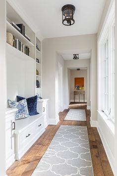 the hallway is clean and ready for us to use it as a home office or family room