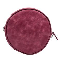 Pink Personalized Leather Round Bag Round Leather Bag - Etsy