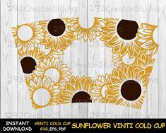 sunflower svg cut file for silhouette or cricut