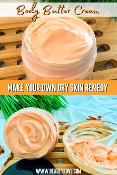 Home Made Body Butter For Dry Skin, Strawberry Body Butter Recipe, Diy Body Butter For Dry Skin, Best Body Butter Recipe, How To Make Body Cream, How To Make Body Butter, Home Made Body Butter, Diy Body Lotion Recipe, Handmade Lotion Recipe