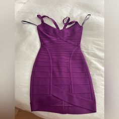 Small Herve Leger Purple Dress, Herve Leger Dress, Dresses Purple, Herve Leger, Purple Dress, Color Purple, Colorful Dresses, Womens Dresses, Purple