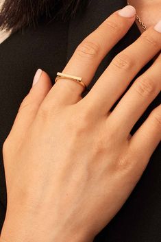 Minimalism meets glamour in our Brooklyn Bar Ring. A single gold bar sits perched atop a classic gold band to add shine and bold shape to your everyday stack. Metal: 14k Yellow Gold Dimensions: 2mm Width Weight: 1.2 Grams Available in multiple sizes Origin: Crafted in Arezzo, Italy Bar Ring, Gold Bar, Classic Gold, Gold Bands, Nordstrom, Bar, Rose Gold, Yellow Gold, Band