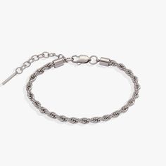 Stainless Steel Silver Be Brave, Alex And Ani, Metal Finishes, Rope Chain, Adjustable Bracelet, Stainless Steel Bracelet, Chain Bracelet, Brave, Bracelet