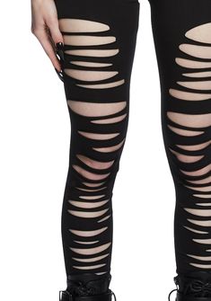 cuz you're infatuated with the darkness. Bewitch them under the full moon in these seductive leggings that have a high waist fit and a shredded design down the front. Related: Goth Pants, Clothing, Platform Boots, Black Aesthetic, and Lingerie. Industrial Goth Fashion, Goth Workout Clothes, Emo Leggings, Goth School Supplies, Classy Goth Aesthetic, Boots Black Aesthetic, Cryptidcore Fashion, Alt Pants, Weirdcore Fashion