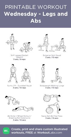 the printable workout poster shows how to do an abs exercise with one hand