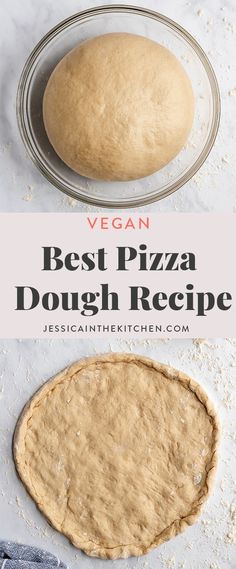 the best pizza dough recipe is made with fresh ingredients and ready to be baked in the oven