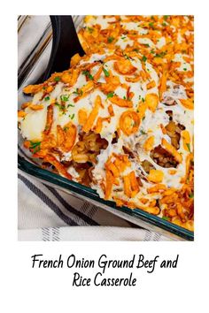 french onion ground beef and rice casserole