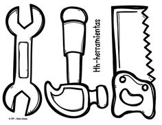 some tools that are in black and white on a white background, with the words happy holidays