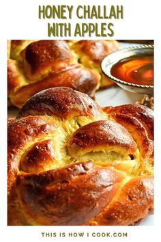 honey challah with apples recipe in the middle