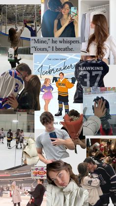 collage of people and sports related items in multiple pictures with captioning text