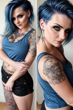 Emo Short Hairstyles, Emo Blonde, Punk Hair Color, Emo Haircuts, Gothic 1, Emo Look, Kim Hair, Anime Ideas