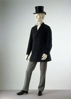 1870-1800 Wool Twill Trousers.(Victoria and Albert Museum) Suits Men Business, Frock Coat, Coat Men, Victoria And Albert