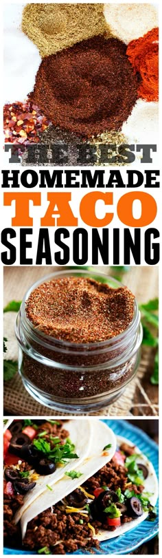 homemade taco seasoning recipe in a jar