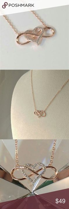 Hand Rings, Pretty Jewelry Necklaces, Trendy Jewerly, Solitaire Pendant Necklace, Infinity Heart, Stylish Necklace, Pretty Jewelry, Fancy Jewellery, Silver Heart Necklace