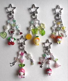 the charms are all different colors and sizes, but one is not too small for them to fit in