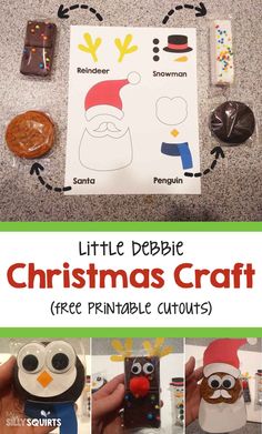 christmas crafts for kids to make with their own hands, including an owl and snowman