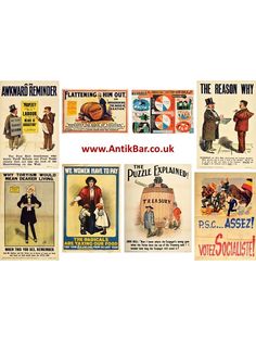 an assortment of vintage motorcycle posters