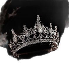 a tiara is shown against a black background