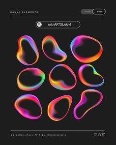 an image of colorful bubbles on a black background