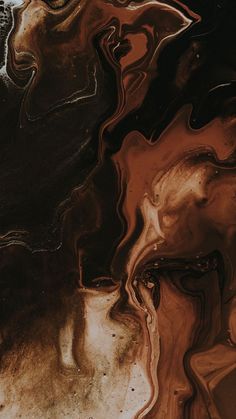 an abstract painting with brown and black colors