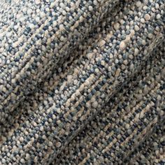 closeup view of blue and white tweed fabric