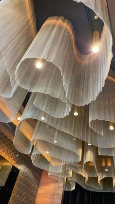 Fabric Ceiling, Diy Lampe, בר מצווה, Ceiling Installation, Cafe Interior Design, Restaurant Interior Design, The Ceiling, Ceiling Decor, Restaurant Interior